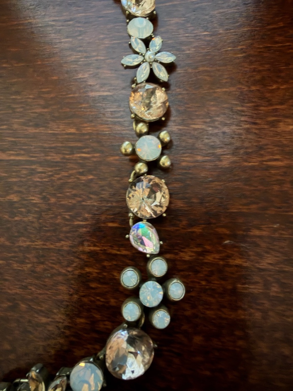 Loft Sparkling Crystal Floral Necklace - looks like Sorrelli - Picture 3 of 8